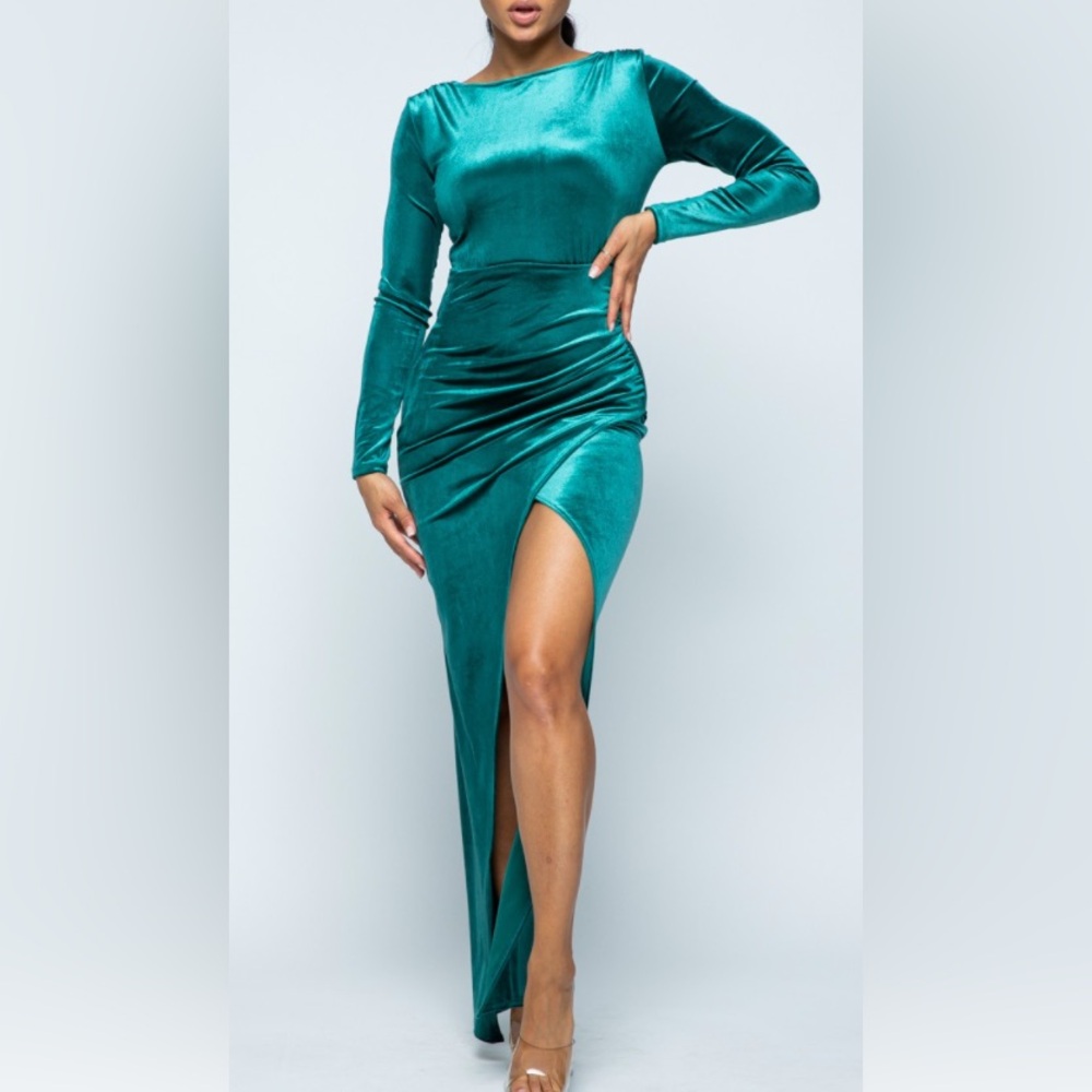Elegant Teal Maxi Dress